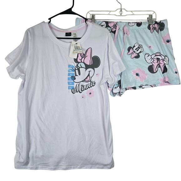 Disney Other - Disney Minnie Mouse Pajama set 2 piece Shorts Tshirt Womens XL 0668